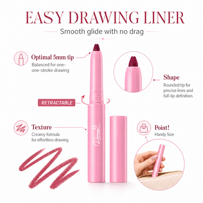 Smooth Lip Liner Creamy, Blendable Color with Smooth Application