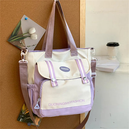 Women's Tote Bag, Large Capacity Daily Handbag, Travel Bucket Shoulder Bag, Fashion Messenger Bag,Campus School Bags Satchel