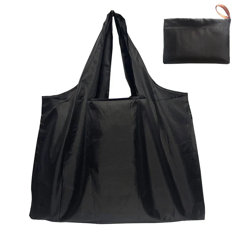 Large Capacity Foldable Portable Supermarket Environmentally Friendly Shopping Grocery Bag, Waterproof Shoulder Storage Bag